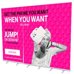 RETRACTABLE ROLL UP WALL DISPLAY SHOWCASE KIT - 3 STAND