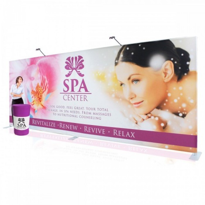 20ft EZ Tube Straight Fabric Trade Show Display