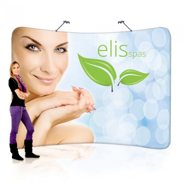 10 ft. EZ Tube Curve Trade Show Display – Curve Graphic Package