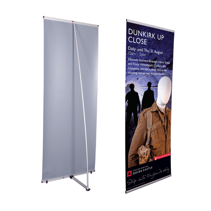 L Indoor Banner Stand Graphic Package
