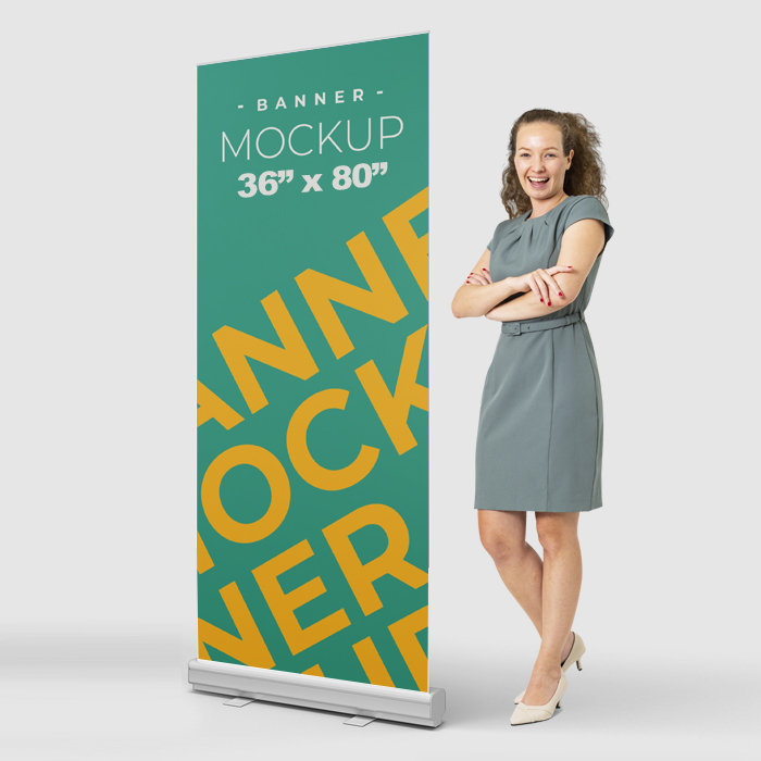 36 x 80 Standard Retractable Banner Stand & Graphic Package
